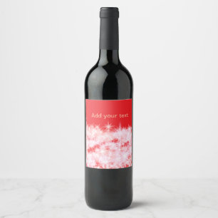 Rótulo De Garrafa De Cerveja Estrelas brilhantes cor-de-rosa vermelho simples a