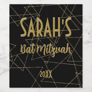 Rótulo De Garrafa De Cerveja Estrelas Douradas