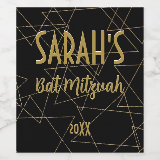 Rótulo De Garrafa De Cerveja Estrelas Douradas (Rótulo Único)