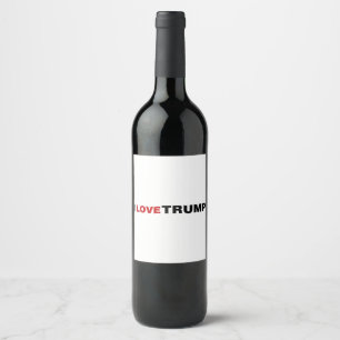 Rótulo De Garrafa De Cerveja Eu Adoro Trump