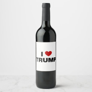 Rótulo De Garrafa De Cerveja Eu Adoro Trump