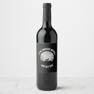 Rótulo De Garrafa De Cerveja Eu Amo Filmes Horrores E Meu Proprietário De Cach