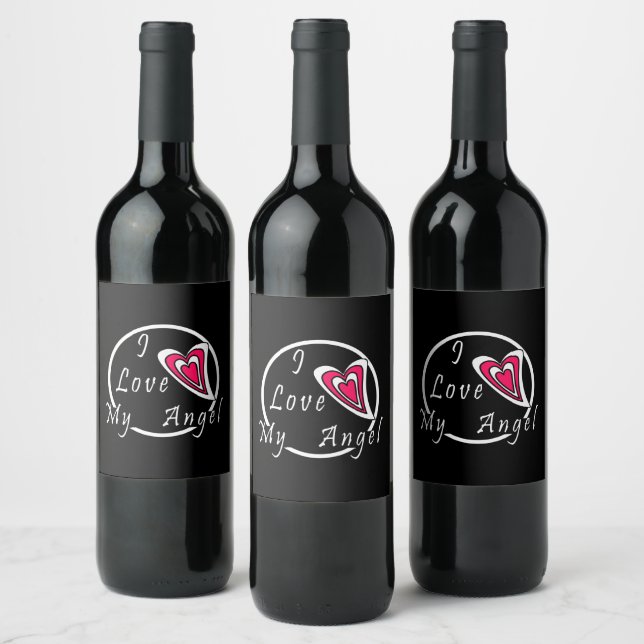 Rótulo De Garrafa De Cerveja Eu amo meu Angel (Garrafas)