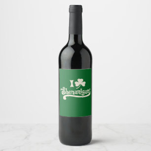 Rótulo De Garrafa De Cerveja Eu Amo Travessuras Trevo de Três Folhas St Patrick