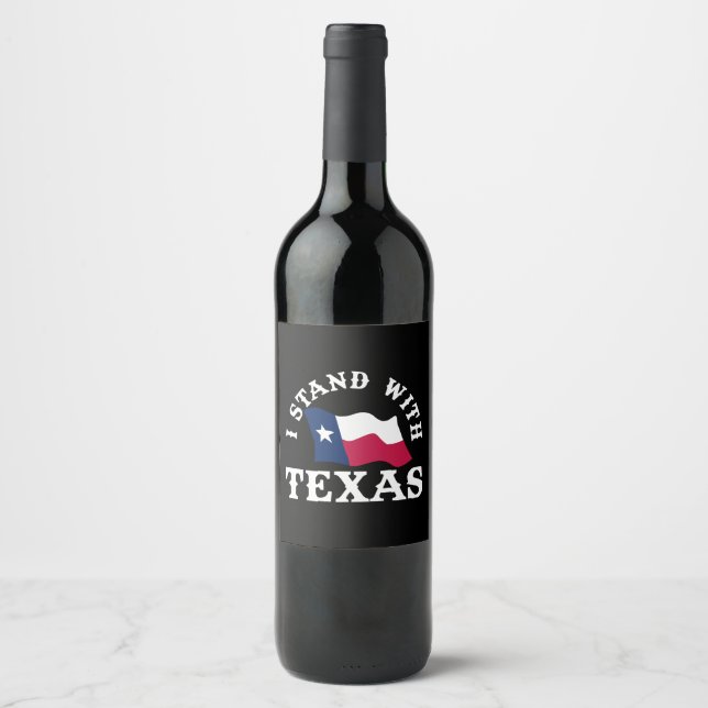 Rótulo De Garrafa De Cerveja Eu Apoio o Texas (Frente)