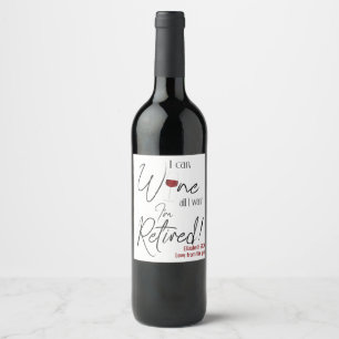 Rótulo De Garrafa De Cerveja Eu posso encher de vinho tudo o que quero. Estou a