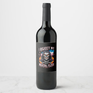 Rótulo De Garrafa De Cerveja Eu Rejeito Minha Carne Mortal Trans Transgênero LG
