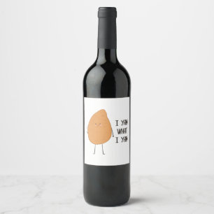 Rótulo De Garrafa De Cerveja Eu Sou O Que Eu Sou! Yam Vegetable Pun Incrível
