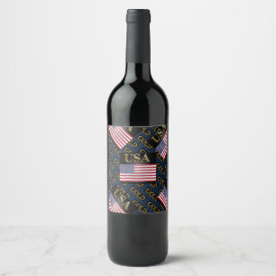 RÓTULO DE GARRAFA DE CERVEJA EUA DOURADO