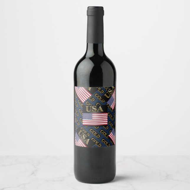 RÓTULO DE GARRAFA DE CERVEJA EUA DOURADO (Frente)