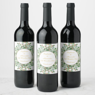 Rótulo De Garrafa De Cerveja Eucalyptus Botânico Sage Branco Circular