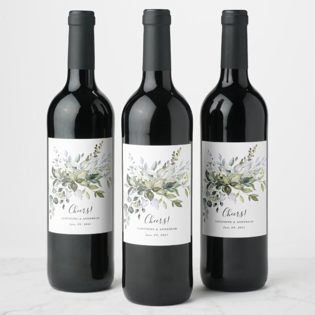 Rótulo De Garrafa De Cerveja Eucalyptus Wedding Favorece Rótulo De Vinho (Garrafas)
