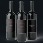 Rótulo De Garrafa De Cerveja Evento Vermelho Negro de Las Vegas Simples<br><div class="desc">Etiquetas simples de vinho preto, vermelho e branco personalizadas que podem ser usadas com qualquer evento moderno! A fonte e as cores da nossa design correspondem ao "Estamos nos casando". A suíte de Convite de Casamento de Las Vegas. Personalize com seus nomes e cores clicando no botão "Editar Design" à...</div>