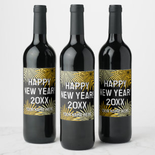 Rótulo De Garrafa De Cerveja exibição de fogos de artifício personalizada para