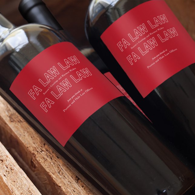 Rótulo De Garrafa De Cerveja Fa Law Law Funny Lawyer Joke Christmas (Criador carregado)