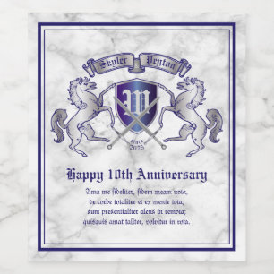 Rótulo De Garrafa De Cerveja Faça seu próprio Casaco de Braços Silver Horse Shi