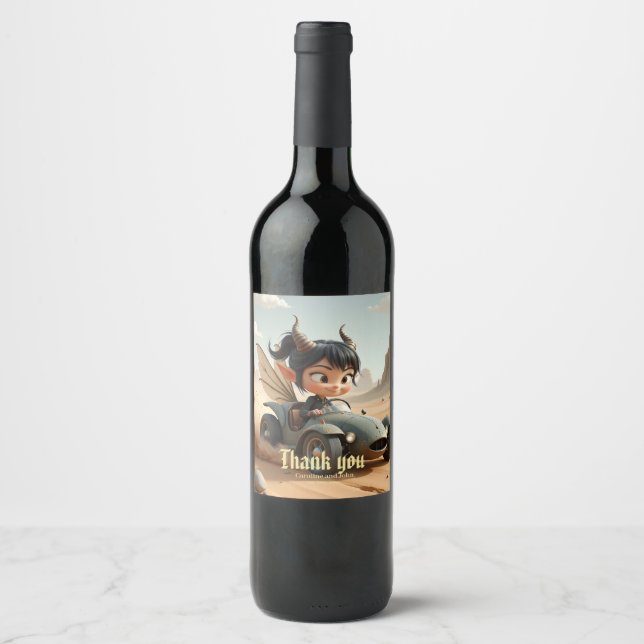 Rótulo De Garrafa De Cerveja Fada ao Luar das Dunas Errantes.  (Frente)