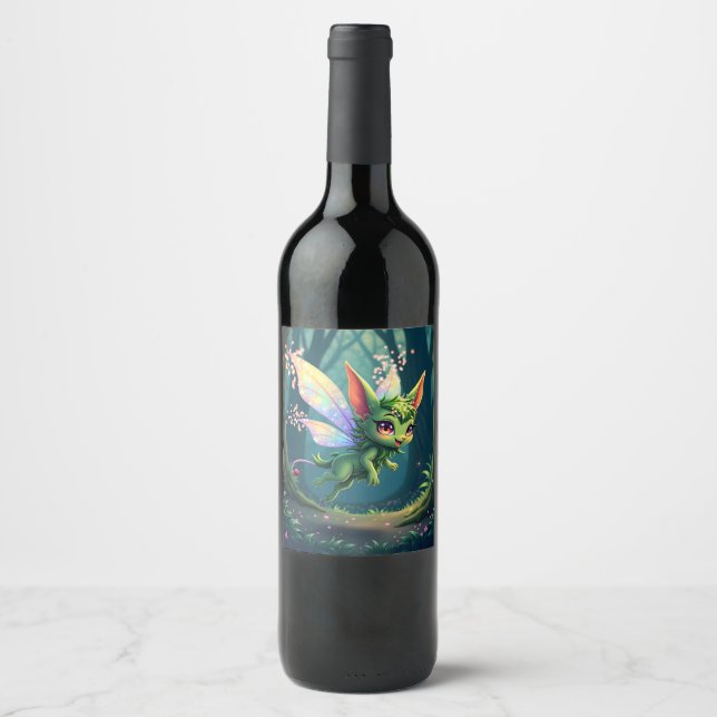 Rótulo De Garrafa De Cerveja Fada Encantada – Sprite da Floresta Mágica (Frente)
