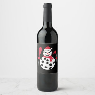 Rótulo De Garrafa De Cerveja Família de Boneco de Neve com Chapéu de Papai Noel