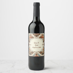 Rótulo De Garrafa De Cerveja Fancy Buttercream Floral Personalizável