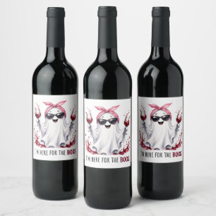 Rótulo De Garrafa De Cerveja Fantasma Engraçado de Halloween Aqui Para os Vaias