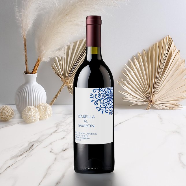 Rótulo De Garrafa De Cerveja Farinha azul-branca (Criador carregado)