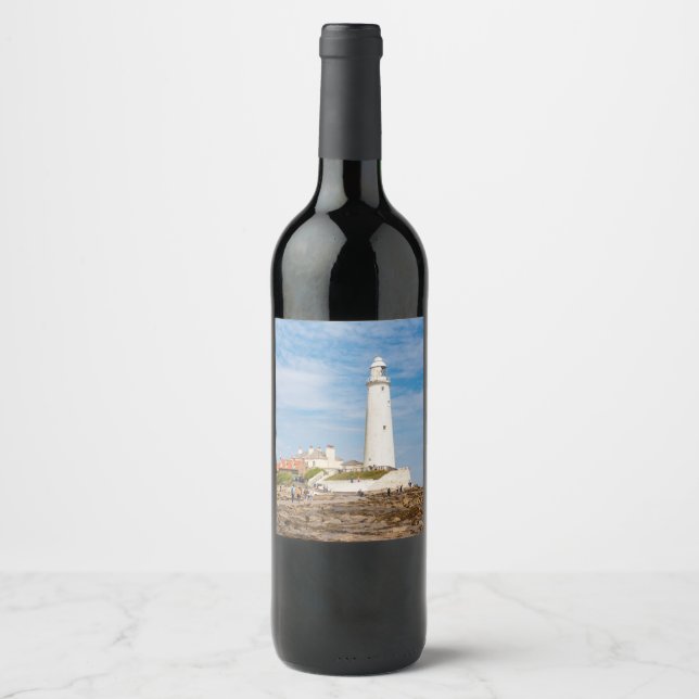 Rótulo De Garrafa De Cerveja Farol de Whitley Bay (Frente)