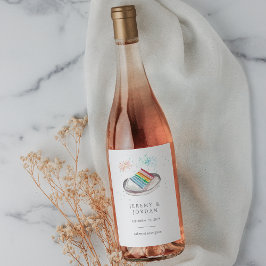 Rótulo De Garrafa De Cerveja Fatia de Casais Personalizados do Amor