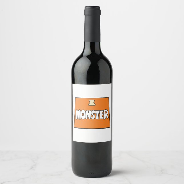 Rótulo De Garrafa De Cerveja Fato da Pikamee, Monstro  (Frente)