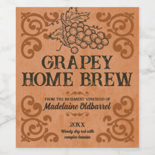 Rótulo De Garrafa De Cerveja Favor de casamento de produção de vinho estilo wes