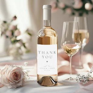 Rótulo De Garrafa De Cerveja Favor de casamento Minimalista Elegante Moderno Ob