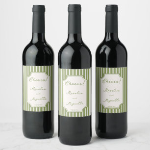 Rótulo De Garrafa De Cerveja Favor de casamento personalizado listras vintage v