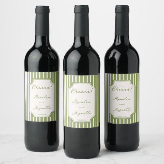 Rótulo De Garrafa De Cerveja Favor de casamento personalizado listras vintage v