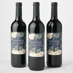 Rótulo De Garrafa De Cerveja Favor do aniversário de 30 anos floral de cor d'