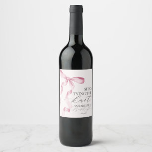 Rótulo De Garrafa De Cerveja Favoritos do Chá de panela do Casando rosa