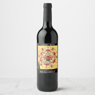 Rótulo De Garrafa De Cerveja Fazendo Vinho de Gengibre Caseiro