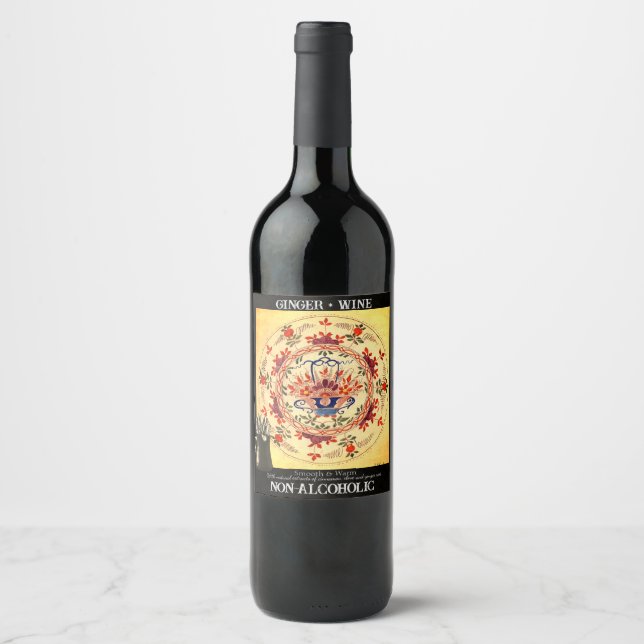 Rótulo De Garrafa De Cerveja Fazendo Vinho de Gengibre Caseiro (Frente)