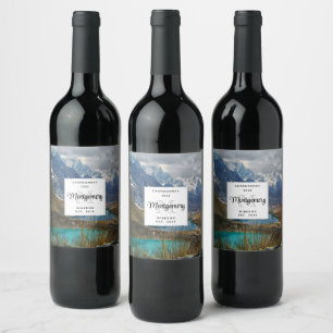 Rótulo De Garrafa De Cerveja Fazer de vinho do Monograma de Fotografia das Mont