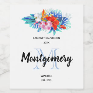 Rótulo De Garrafa De Cerveja Fazer de Vinho Tropical Exótica