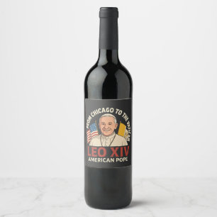 Rótulo De Garrafa De Cerveja Fé Cristã da Igreja Católica do Papa Leão American