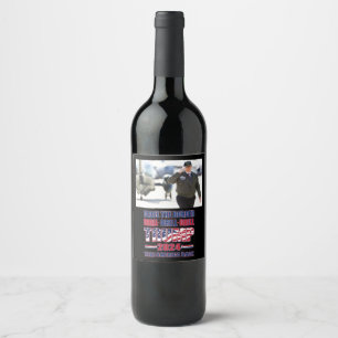 Rótulo De Garrafa De Cerveja Fechar A Fronteira Drill Drill Drill Trump 2024