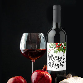 Rótulo De Garrafa De Cerveja Felicidade Natalina Fofo Visgo Vermelho Aquarela