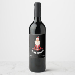 Rótulo De Garrafa De Cerveja Felicidades Natalinas Meditando Zen Papai Noel Fer