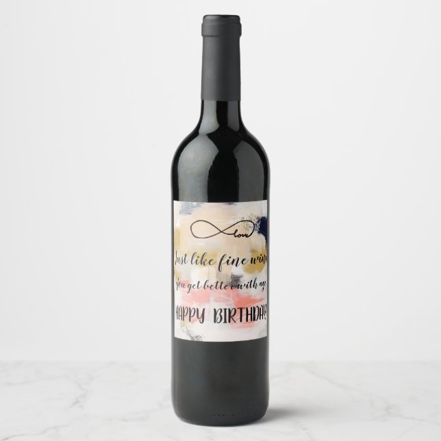 Rótulo De Garrafa De Cerveja Feliz aniversário (Frente)