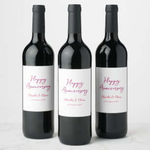 Rótulo De Garrafa De Cerveja Feliz aniversário adicione nome rosa negrito nome
