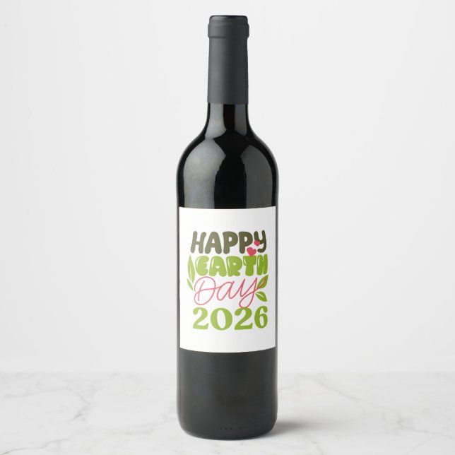 Rótulo De Garrafa De Cerveja Feliz Dia da Terra 2026 (Frente)