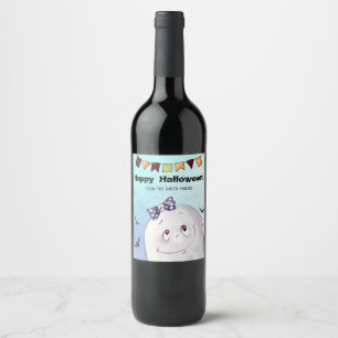 Rótulo De Garrafa De Cerveja Feliz Dia das Bruxas Ghost