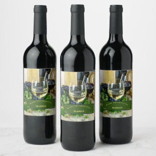 Rótulo De Garrafa De Cerveja Feliz Dia de Ação de Graças Vinha Verde