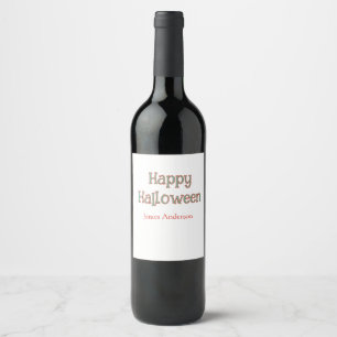 Rótulo De Garrafa De Cerveja Feliz halloween verde laranja pastel moderno trend