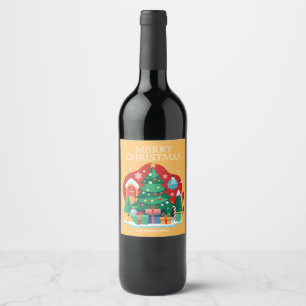 Rótulo De Garrafa De Cerveja Feliz Natal